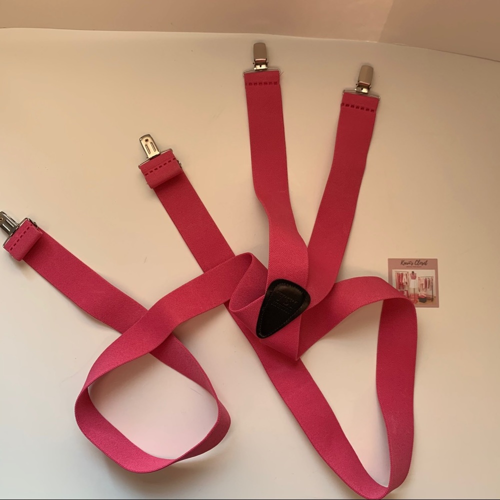 Pink suspenders 48”